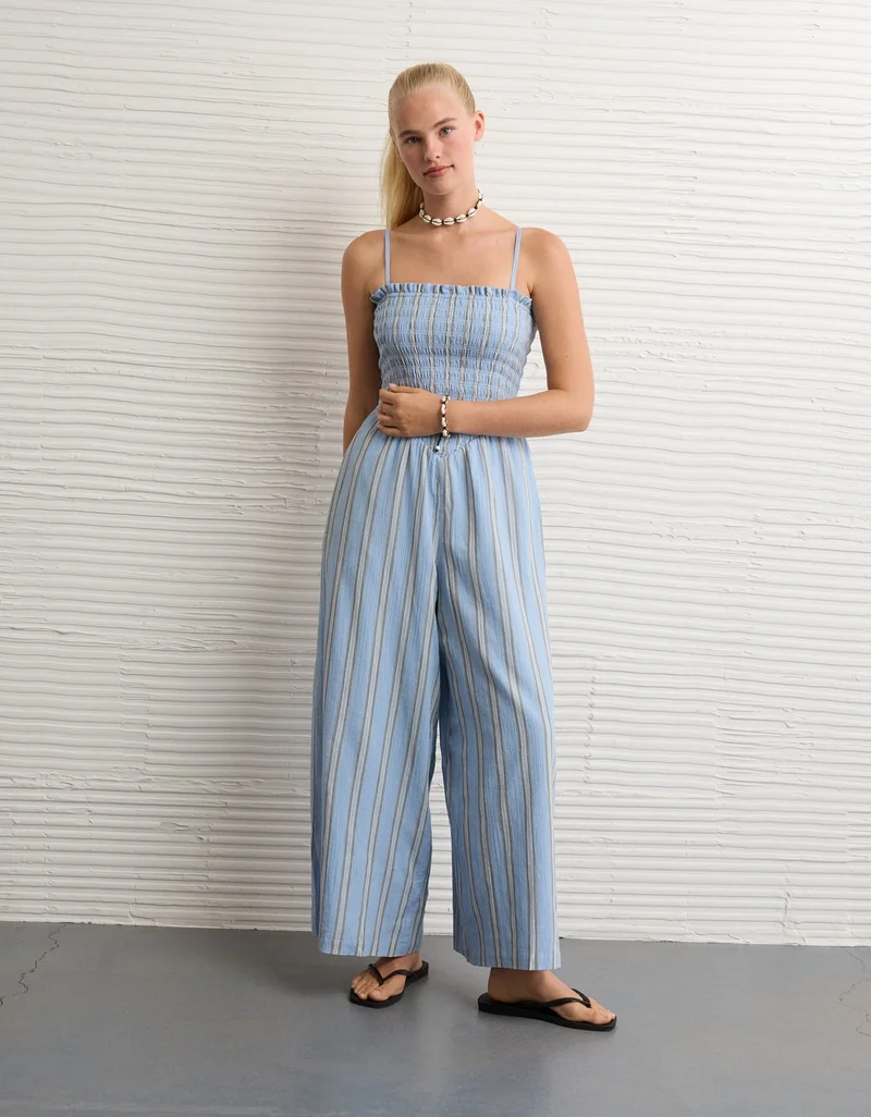 American Eagle  AE Bella Smocked Jumpsuit for Women | Best Price UAE